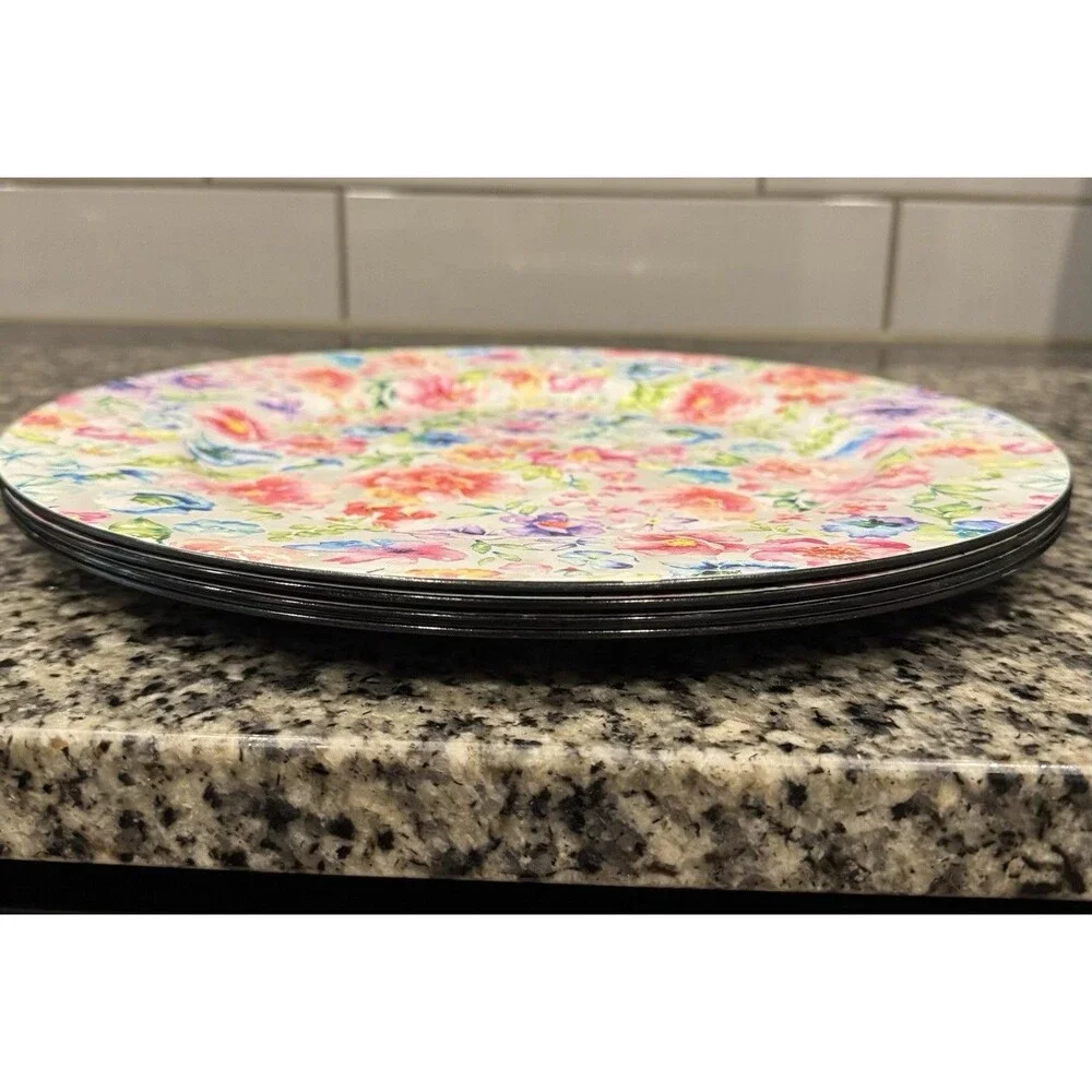 Hobby Lobby The Spring Shop Floral Garden Dinner Plates Set of 4 Watercolor New